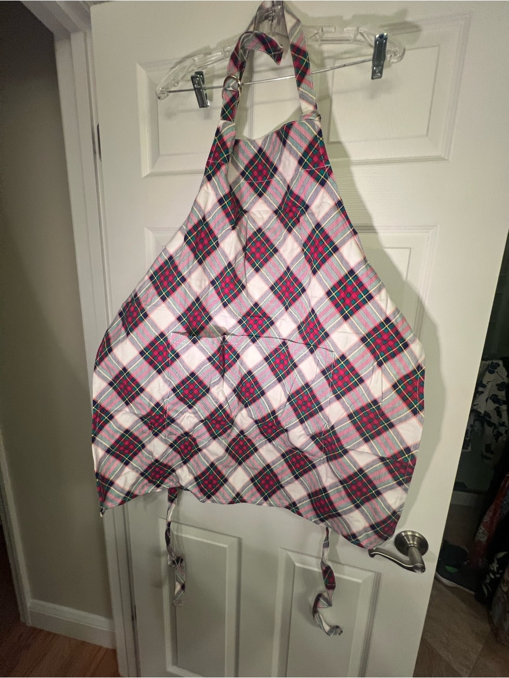 Talbots Plaid Halter BBQ Kitchen Apron in White, Red and Green Unisex NWT